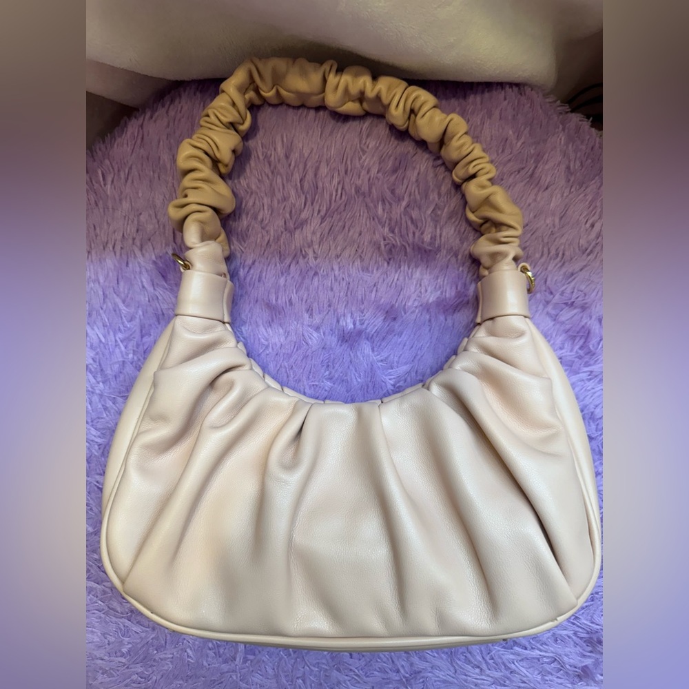 Urban Expressions Nude Pink Ruched Shoulder Bag